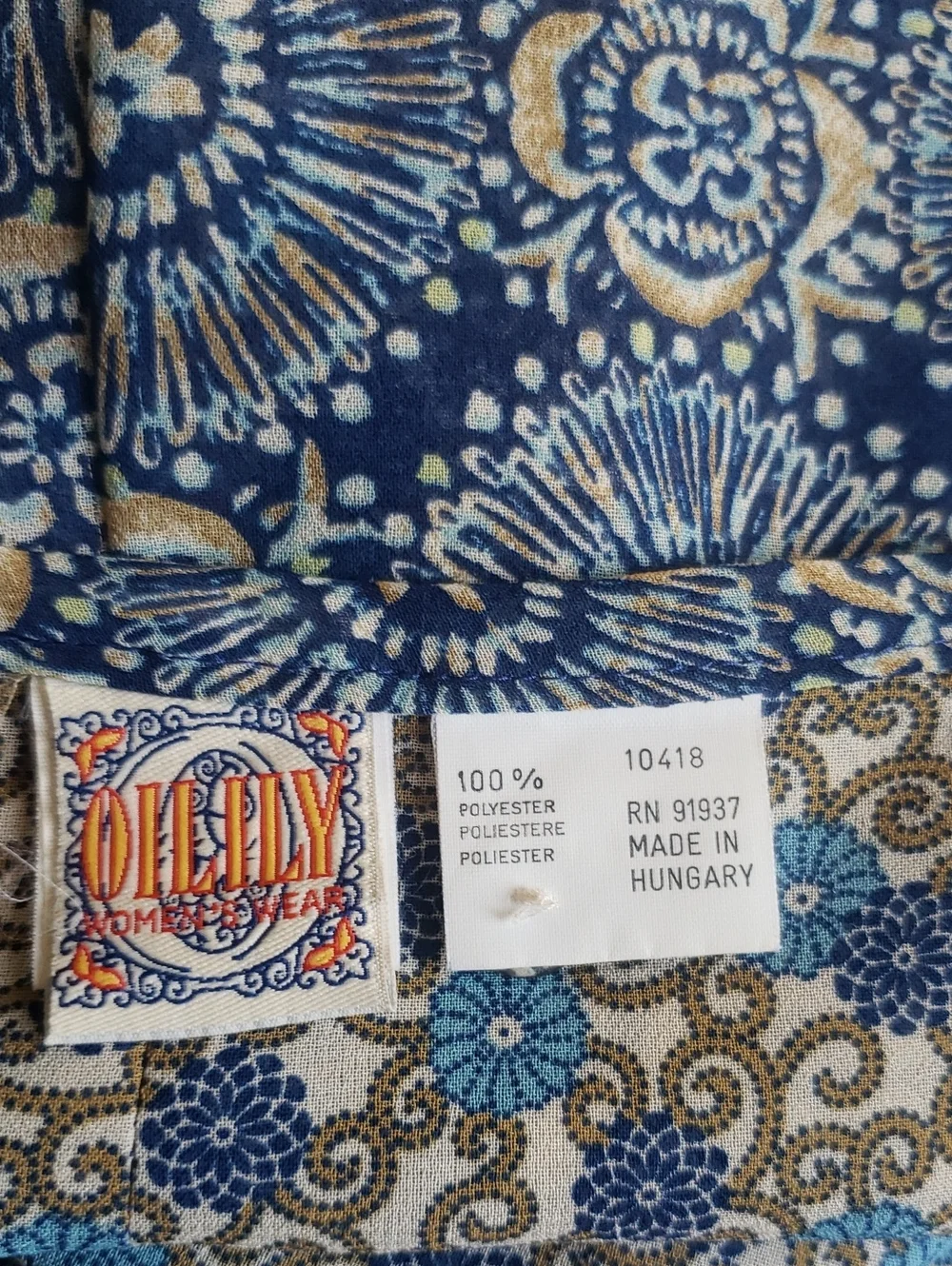 Oilily Sleeveless Blue Printed Maxi Skirt Set